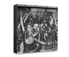 COGNOSCO HG-DD102 Tableau Mural en Bois avec Photo darchitecture Dresden Noir/Blanc 15 x 15 cm