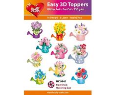 Easy 3D DÃ©corations Fleurs dans Arrosoir, Papier, Multicolore, 17Â x 10Â x 1Â cm