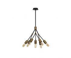 Moira Lighting by Homemania Lampe Ã suspension moderne E14, 60Â W, Noir, 50Â x 75Â cm, 64Â unitÃ©s