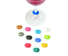 TrueZoo Planet Breloques à accrocher sur verre - Multicolore Vin - O Ensemble de 12 multicolore