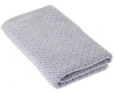 Lasa Home Draps 70x140, Collection Shibori, Motifs Mosaic, Gris 100% Coton, 70x140x1 cm