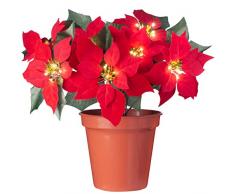 WeRChristmas Poinsettia Pot de Fleurs pré-éclairé Multicolore 45 cm
