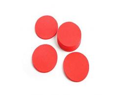 1buy3 Lot de 8 Dessous de Verre Ronds en Feutre Rouge 5 mm dÃ©paisseur