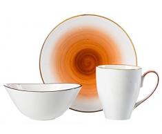 Ritzenhoff & Breker Brunch et de Petit dÃ©jeuner Set Vaisselle Cosmo, 3Â piÃ¨ces, Service Petit DÃ©jeuner en Porcelaine, Orange, 29Â x 19Â x 25Â cm, de 3Â unitÃ©s