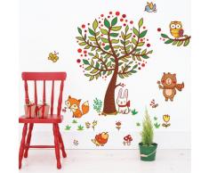 Harry &Grand sticker mural arbre et animaux
