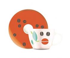 RITZENHOFF 1580126 Tasse Ã Expresso, Porcelaine, Rot/Lila/Platin, 6,4 cm