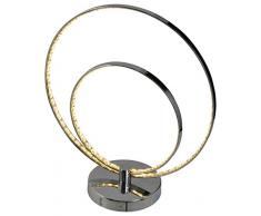 NÃ¤ve Leuchten Lampe de table LED, mÃ©tal, 8Â W, chrome, 35Â x 18Â x 38,5Â cm