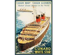 Schatzmix Plaque Murale en tôle Motif Service in The World Multicolore 20 x 30 cm