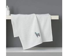 douceur dintérieur serviette de toilette 50x90 cm eponge brodee lamalima blanc