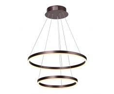 interfan Lampe suspension Double, 90Â W, marron, 60Â x 60Â x 120Â cm