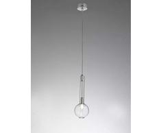 Selene Lampe suspension 33 W, gris avec monture chromée