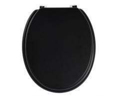 Premier Housewares 1604093 Abattant de Toilette/Siege WC avec Raccords en Alliage Zinc Noir Mat