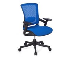 hjh Office 652952 SiÃ¨ge de Bureau Skate Base Assise et Dossier en Tissu Maille Bleu/Cadre Noir
