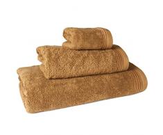 Aneesi Bath & Leisure 76x150 cm Ultima Serviette de Bain en Pur Coton, Brun Tabac