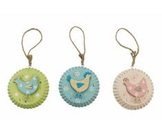 Villa dEste Home Tivoli Easter Lot de cintres gallo, Ã©tain, Multicolore, 10Â x 10Â x 2Â cm, 12Â unitÃ©s