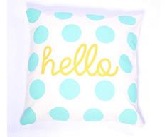 La Finesse - Housse de Coussin carrée décorative 50 x 50 cm pour la Maison en Coton pour Le Salon, Le canapé, la Chambre à Coucher, Tissu coloré, Taille Unique