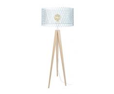 Tosel 51368 Lampadaire 1 Lumière, Bois, E27, 40 W, Vert, 45 x 160 cm