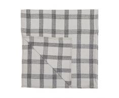 Sabot Living Couverture Ã©cossaise de Carreaux avec remallado perimetral, Laine, Blanc et Beige, Individuel, 170Â x 130Â x 3Â cm