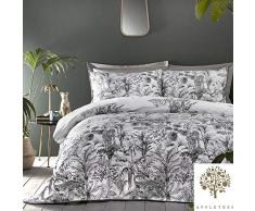 Appletree Eden-Parure de lit 100% Coton Gris Double