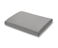Catherine Lansfield 500 TC Coton Majoritaire Drap Plat, crème, Double, Gris, Simple
