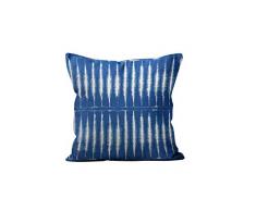 Soleil docre Azur Coussin, Coton, Bleu, 40 x 40 cm