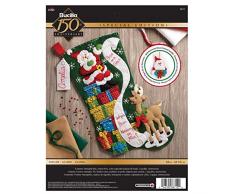 PLAID ENTERPRISES Kit de chaussettes en feutre The List, multicolore, taille unique