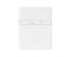 ESSIX Morphée Drap de lit, Percale de Coton, Blanc, 270 x 300 cm