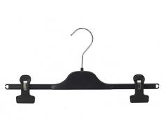 Le Cintre FranÃ§ais - Pack de 300 - CAPG 36 NOIR Cintre Plastique Pantalon / Jupe Pinces Gomme Plastique Noir 36x0.8x15 cm