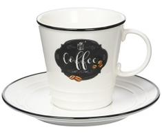 Easy Life 1601KIBC Coffret Tasse Ã The, Porcelaine, Blanc, 30 cm