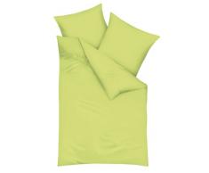 Kaeppel G-130006-31D4-VA97 Parure de lit en Satin Vert Pomme uni 2 taies doreiller 80 x 80 cm et 1 Housse de Couette 200 x 200Â cm