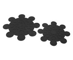 KUHN RIKON 20037 Lot de 2 protections pour casseroles et poêles en silicone Noir