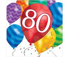 Unbekannt Creative Converting Lot de 16 Serviettes de Table Happy Retirement Ballon Blast 60th Bday