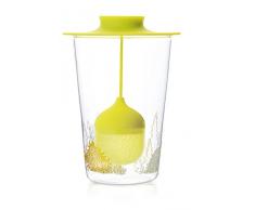 Tea Soul B6021826 Tasse PÃ©tales avec Infuser Verre Vert