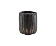 House Doctor Utla Pot de Fleurs Noir/Marron 19,2 x 19,2 cm