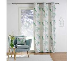 coton dintérieur rideau a oeillets 140x250 cm coton heloa