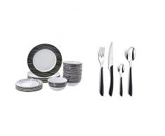 AmazonBasics Service de table 18Â piÃ¨ces - Esquisse, pour 6Â personnes & Amefa 2214AAWB12C40 MÃ©nagÃ¨re Assortie Acier Inoxydable