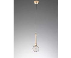 Selene Lustre avec ampoule 33 W, gris avec monture or