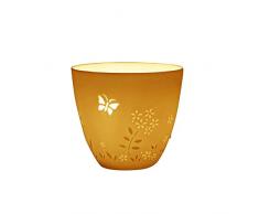 Light-Glow Collection Papillons Xyline Tasse, Porcelaine, Blanc, 7Â x 6.4Â x 7.2Â cm