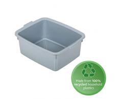 Addis Eco Bol à Vaisselle rectangulaire en Plastique recyclé Taille XL 12 l Gris Clair 42 x 33 x 27 cm