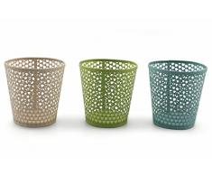 Villa dEste Home Tivoli Easter Set de bougeoir, Ã©tain, Multicolore, 10.5Â x 10.5Â x 11Â cm, 12Â unitÃ©s