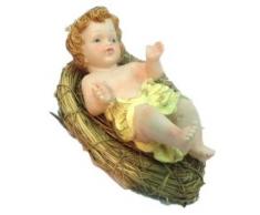 Viscio Trading 25455 Personnages crèche Gesu Bambino avec Berceau, Plastique, Multicolore, 0,1 x 0,1 x 28 cm