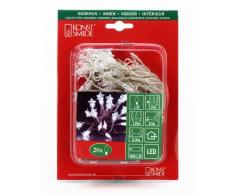 Konstsmide 1263-203 Guirlande Ãtoiles + 20 LED Blanc + CÃ¢ble Transparent 1,5 V