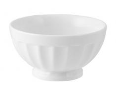 H&H Table Hotelware Bol cÃ´tes, 10.5Â cm, Porcelaine, Blanc, 10Â x 10Â x 6Â cm