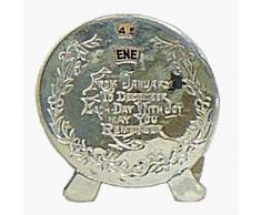 Better & Best Calendrier Roue argenté, Dimensions 10,5 x 4,5 x 9,7 cm, matériau : métal, Taille Unique