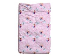 Disney La Reine des Neiges T&F Housse de Couette, 100 % Coton, Rose, lit Simple, 155 x 240 cm