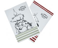 Kitchen Craft Lot de torchons 100% Coton Multicolore 70 x 47 cm