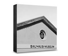 COGNOSCO HG-WE100 Tableau Mural en Bois avec Photo darchitecture Weimar Motif Arbre musée Noir/Blanc 15 x 15 cm