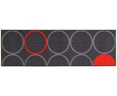 Viva La Cuisine Tapis, matériau synthétique, gris/orange, 57 x 140 x 0.8 cm