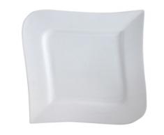 Unbekannt Ambition Onde Assiette Ã Dessert 17Â x 17Â cm, Porcelaine, Blanc, 17Â x 17Â x 2Â cm