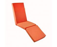Outbag Relax Chaise avec Repose-Pieds, Orange, 180 x 50 cm